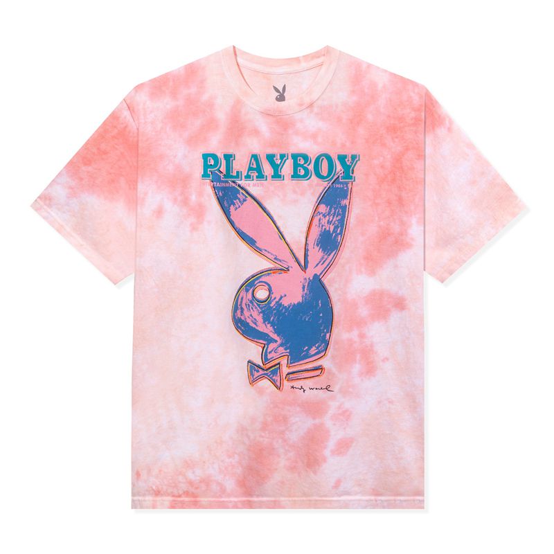 Camisas Playboy January 1986 Andy Warhol Cover Tie Dye Hombre Rojos | 0791-EZLYH