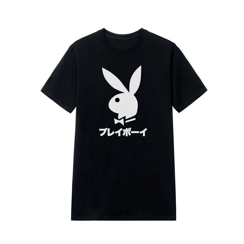 Camisas Playboy Japanese Rabbit Head Hombre Negros | 5701-MVOCH