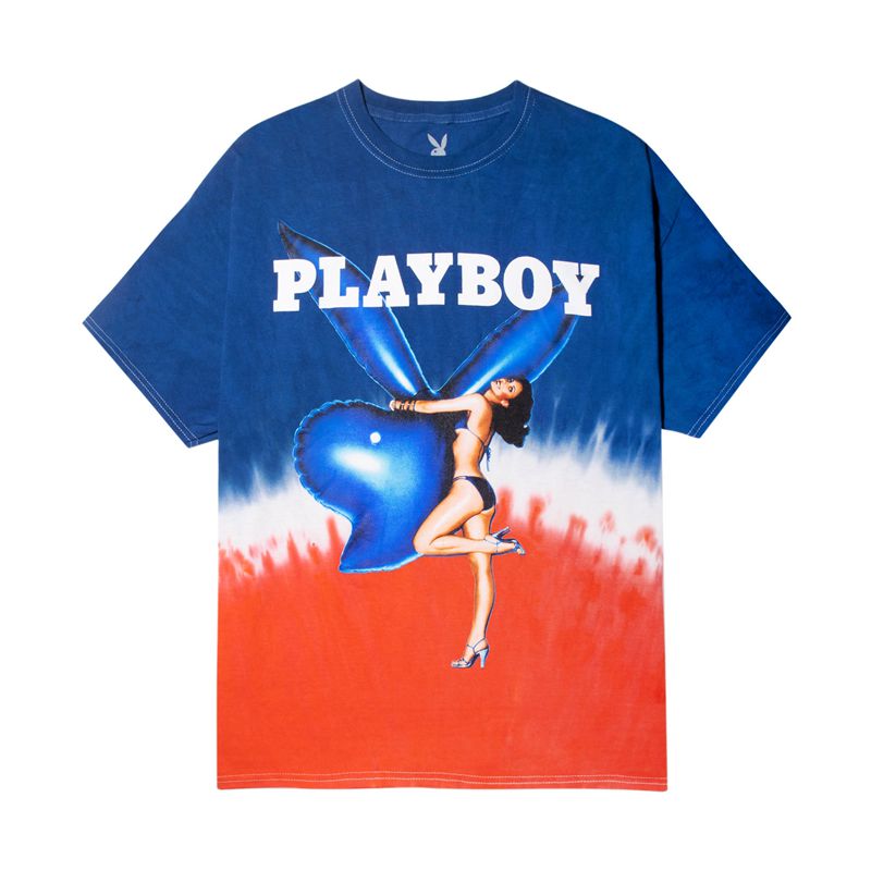 Camisas Playboy July 1977 Cover Tie Dye Hombre Azules Blancos Rojos | 4613-JVIEA