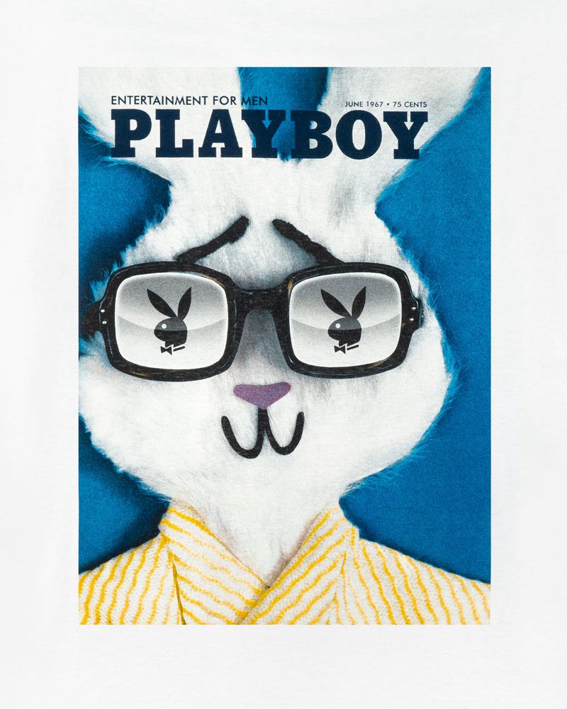 Camisas Playboy June 1967 Cover Pocket Hombre Blancos | 1062-WGHSP