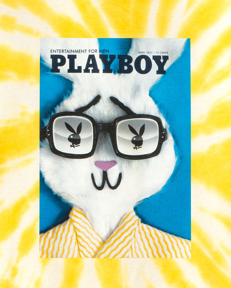 Camisas Playboy June 1967 Cover Tie-Dye Hombre Amarillos | 0869-OBJUP