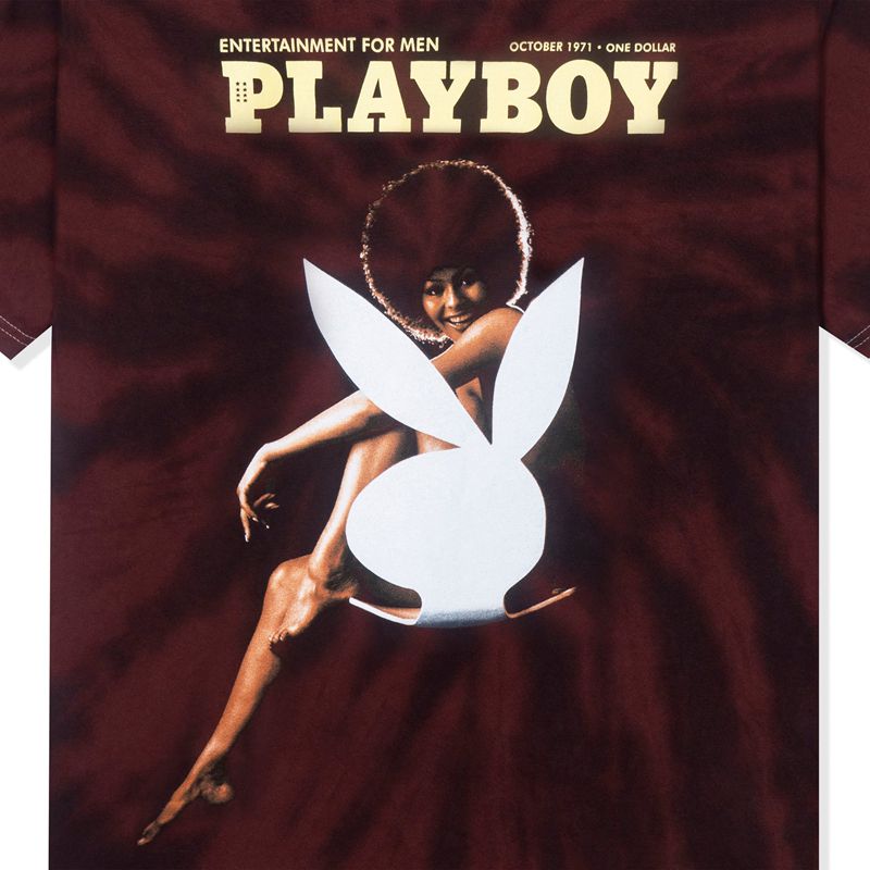 Camisas Playboy October 1971 Darine Stern Cover Tie Dye Hombre Negros | 3902-SCTBD