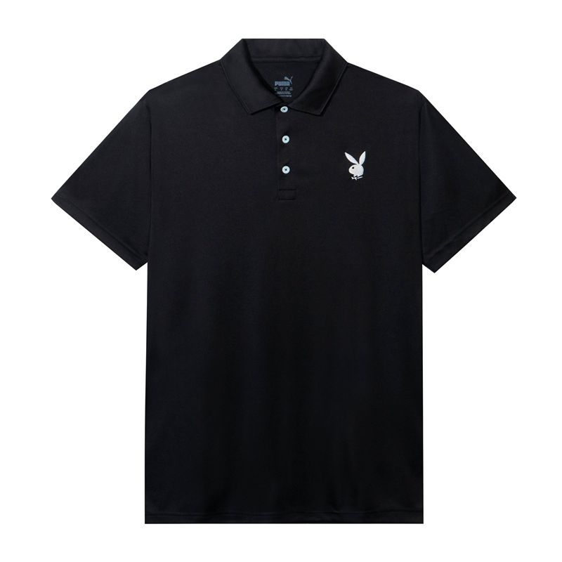 Camisas Playboy Puma Golf Performance Polo Hombre Negros | 3295-HGBQM