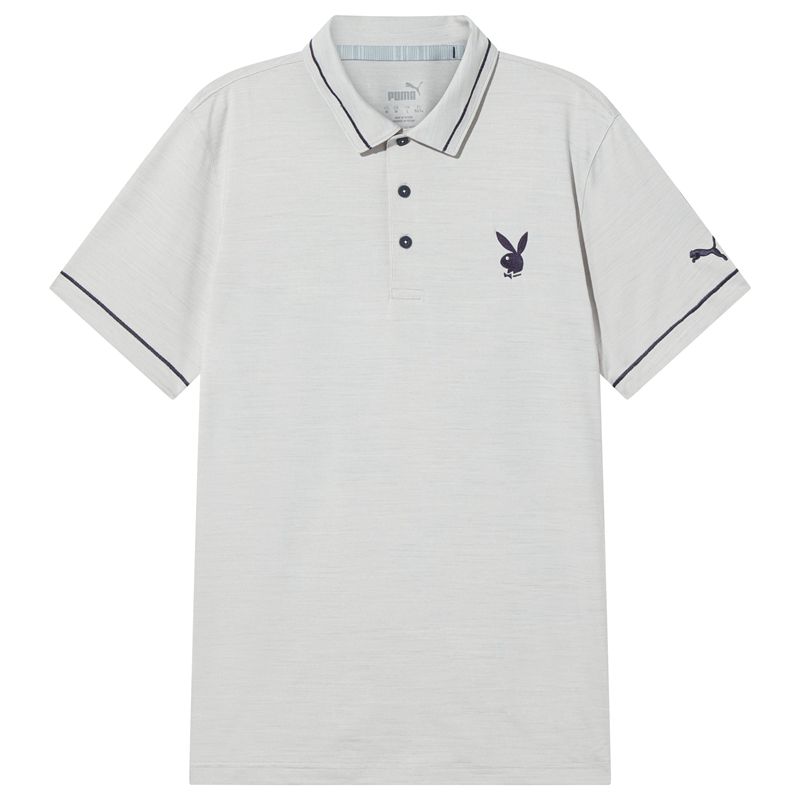 Camisas Playboy Puma Golf Tipped Performance Polo Hombre Grises | 5234-FDJQP