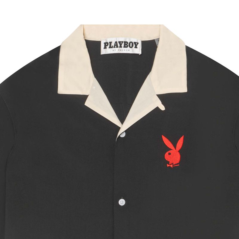 Camisas Playboy Retreat Hombre Negros | 1976-XTLZN