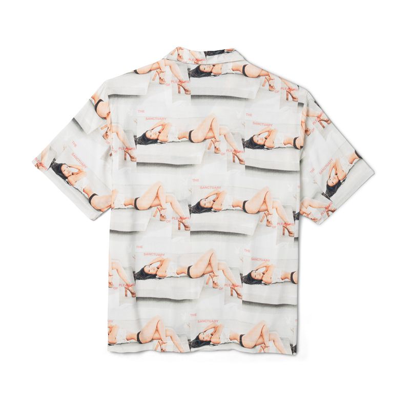 Camisas Playboy Sanctuary Camp Hombre Blancos | 1470-NSQKG