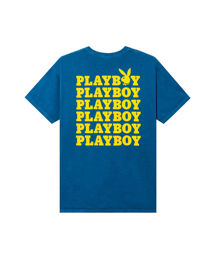 Camisas Playboy Sunglasses Hombre Azules | 4539-ZQIAC