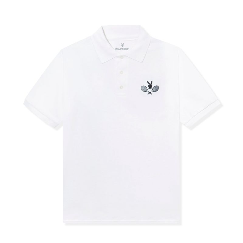 Camisas Playboy Tenis Club Polo Hombre Negros | 9701-IQROD