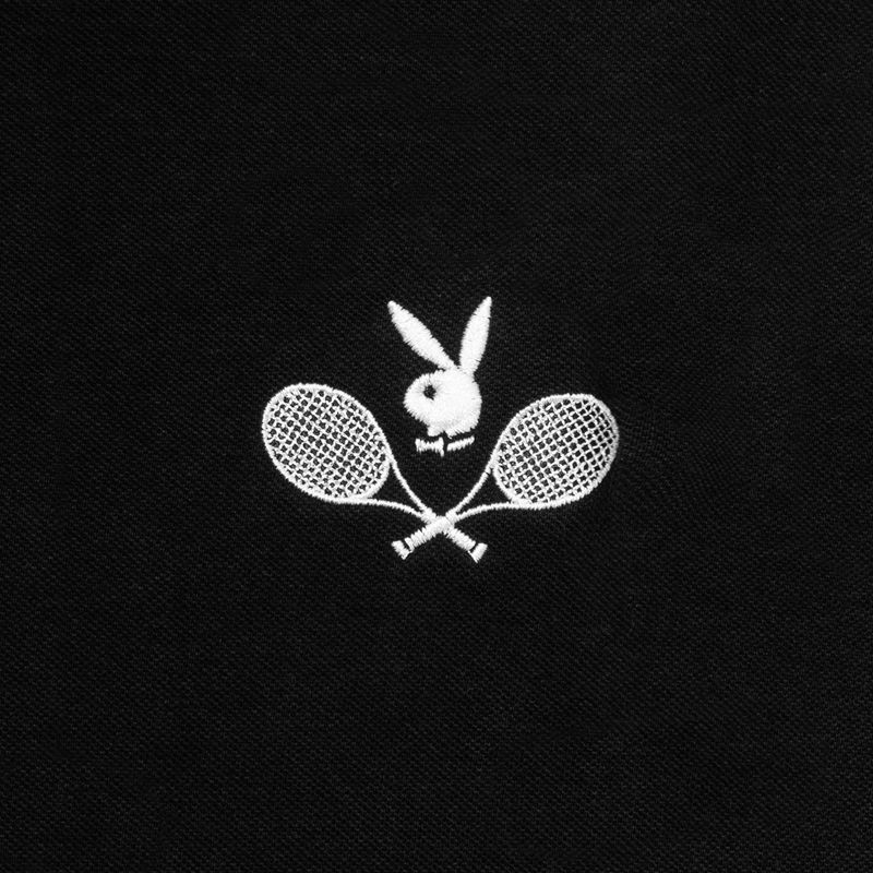 Camisas Playboy Tenis Club Polo Hombre Negros | 9701-IQROD