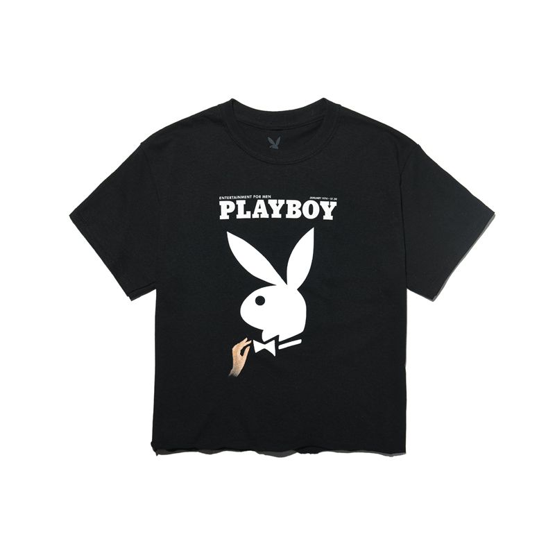 Camiseta Playboy January 1974 Cover Mujer Negros | 1850-XWIRY