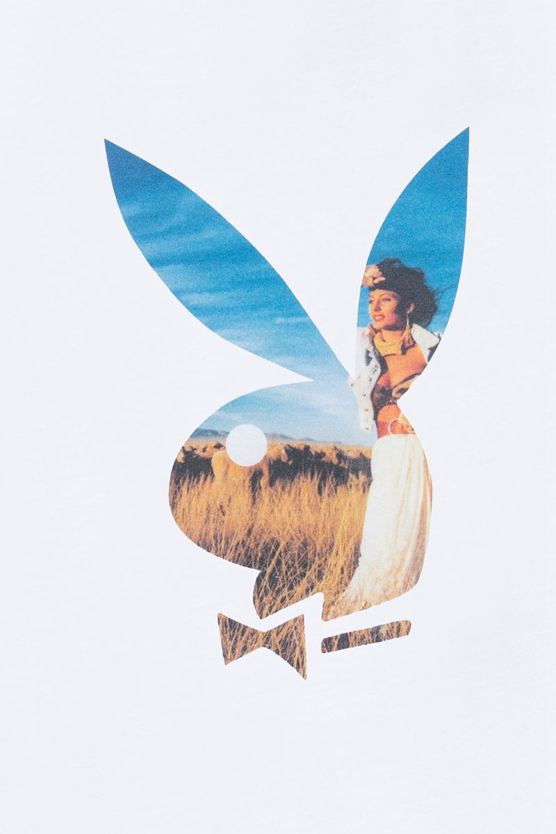 Camiseta Playboy October 1988 Playmate Shannon Long Tumbleweed Mujer Blancos | 3619-XTKVP