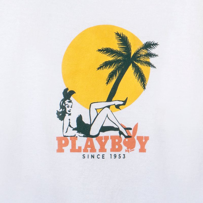 Camiseta Playboy Ombre Crest Mujer Blancos | 1785-JTRFD