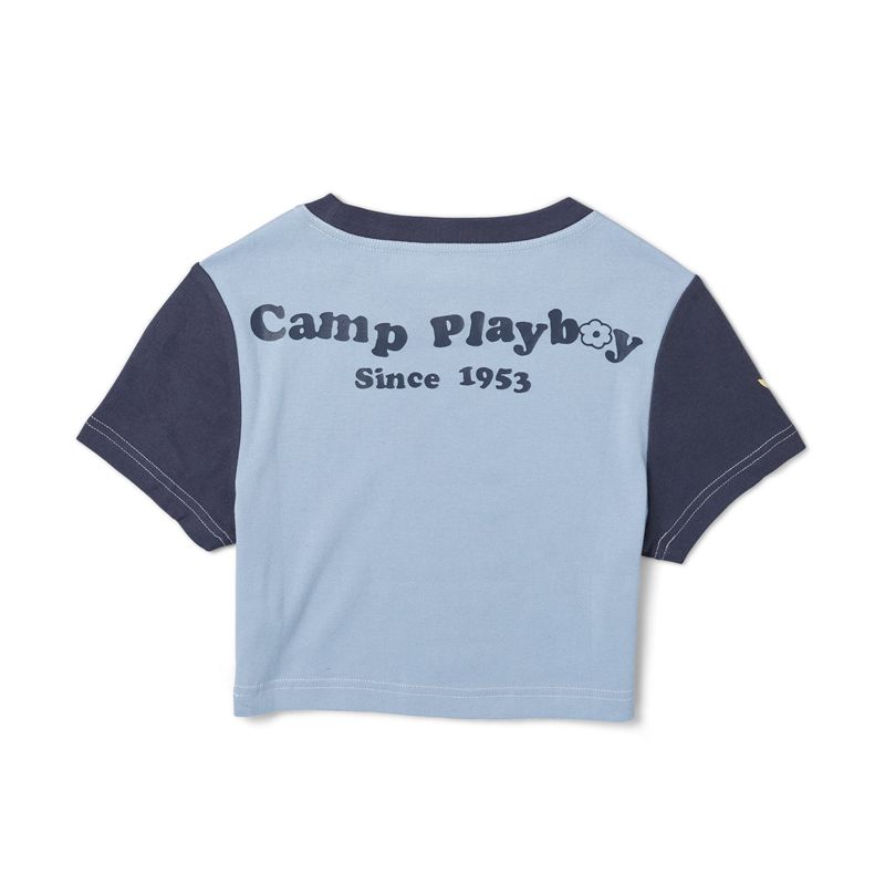 Camiseta Playboy Since 1953 Baby Mujer Azules Grises | 1957-JCYRM