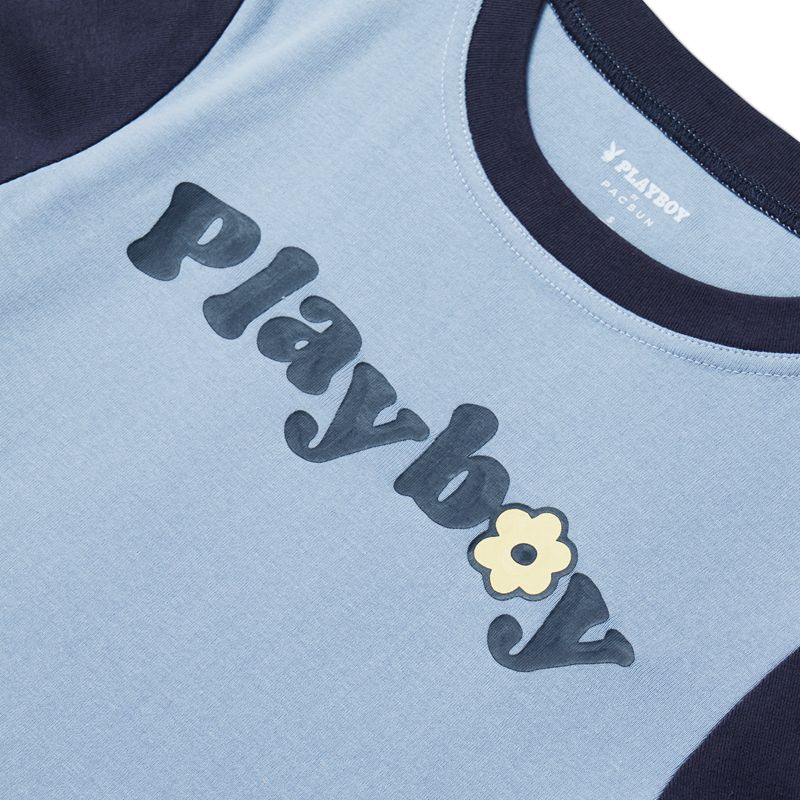 Camiseta Playboy Since 1953 Baby Mujer Azules Grises | 1957-JCYRM