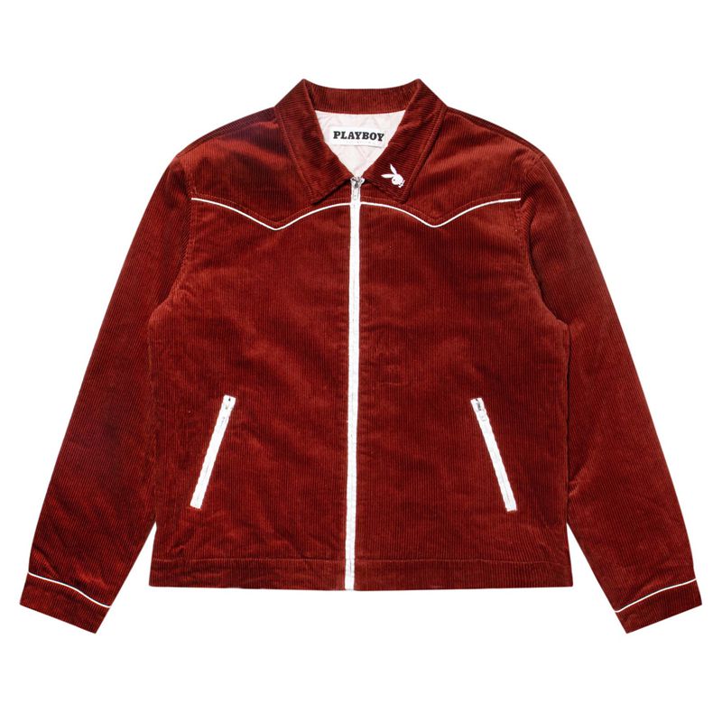 Chaquetas Playboy High Roller Jacket Hombre Rojos Oscuro | 8092-EMNWK