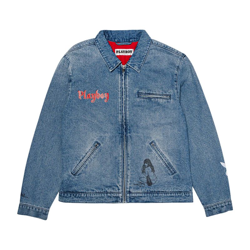 Chaquetas Playboy Lost Years Denim Jacket Hombre Azules | 3064-HSLXC