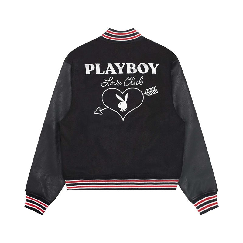 Chaquetas Playboy Love Club Letterman Bomber Mujer Grises Oscuro | 0152-WVROZ