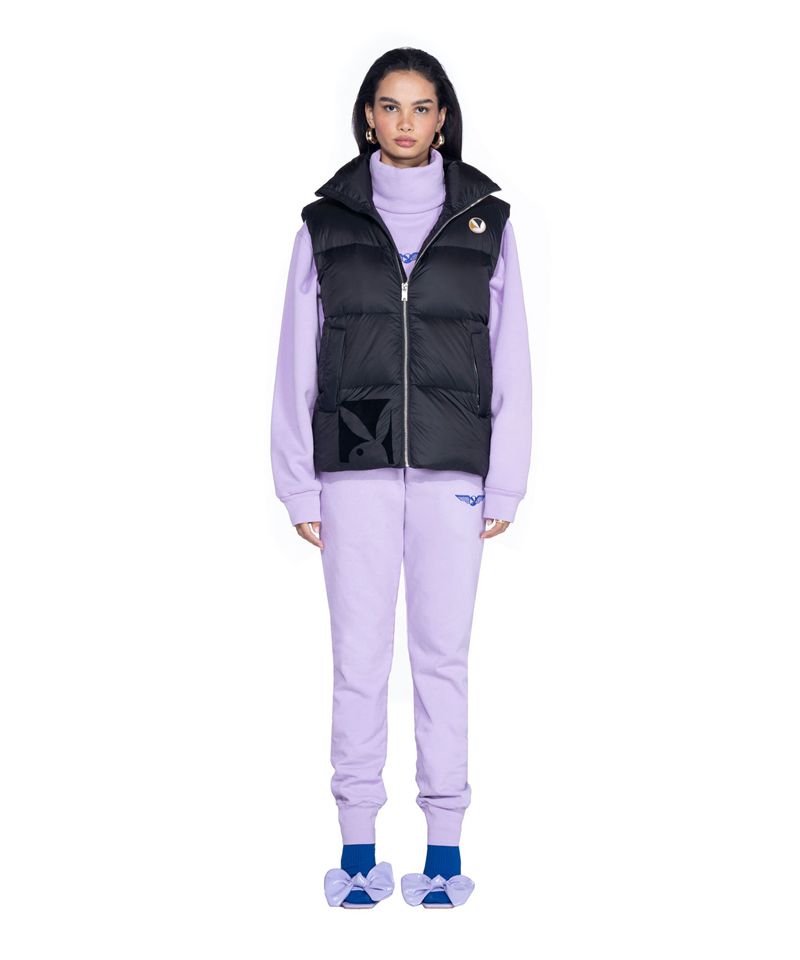 Chaquetas Playboy N950pb Puffer Vest Mujer Negros | 7596-TCHRO