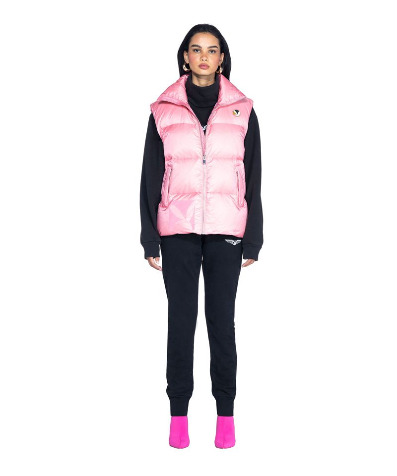 Chaquetas Playboy N950pb Puffer Vest Mujer Negros | 7596-TCHRO