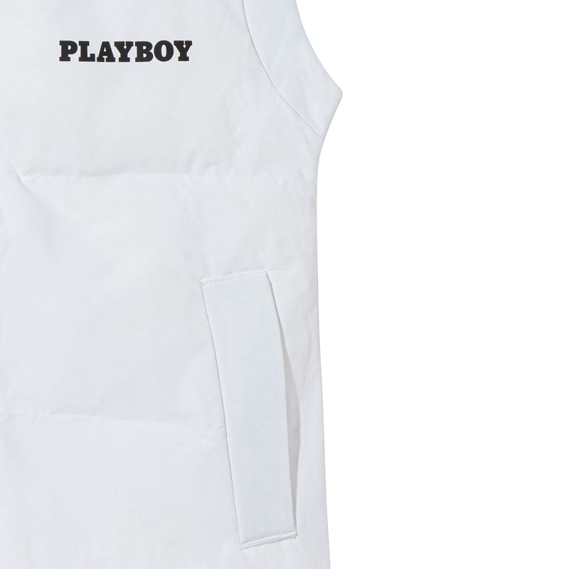 Chaquetas Playboy Puffer Vest Mujer Negros | 6410-UYRJN