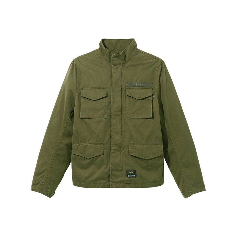 Chaquetas Playboy X Alpha Industries Field Jacket Hombre Verdes | 6593-KTAEV