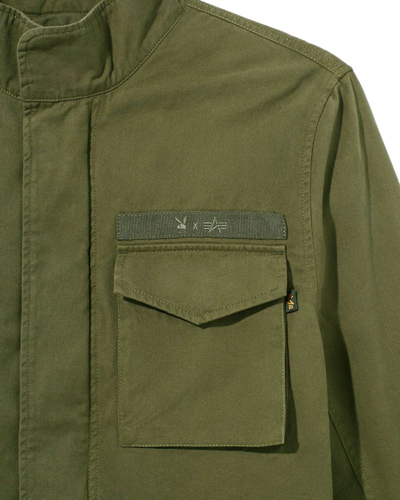 Chaquetas Playboy X Alpha Industries Field Jacket Hombre Verdes | 6593-KTAEV