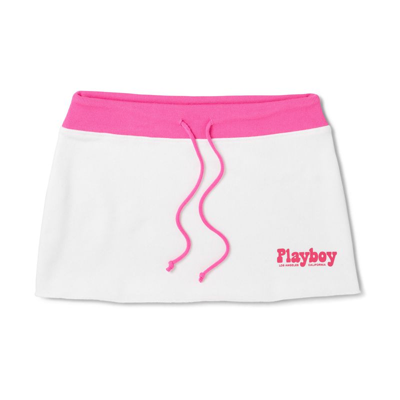 Falda Playboy Sunrise Drawstring Mini Mujer Blancos Morados | 0826-BDYIW