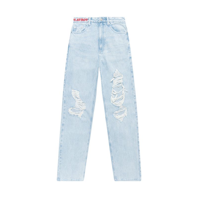 Jeans Playboy Cloud Nine Boyfriend Mujer Azules | 5713-ROZKA