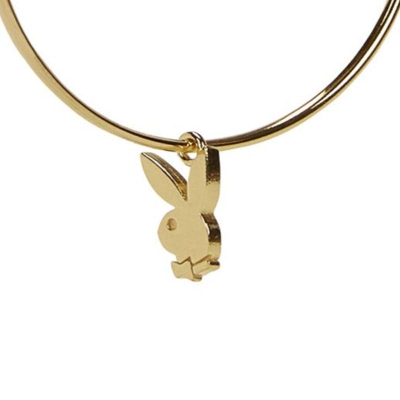 Joyería Playboy Bunny Hoops Mujer Dorados | 3742-LOVDP