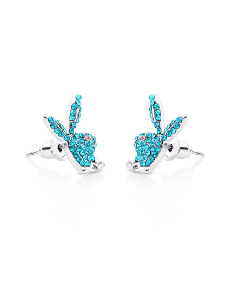 Joyería Playboy Bunny Stud Earrings Mujer Plateados | 4325-VOFXZ