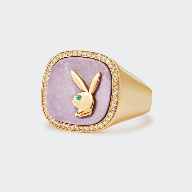 Joyería Playboy Phosphosiderite Membership Ring 2 Hombre Dorados Rosas | 0194-FCYKZ