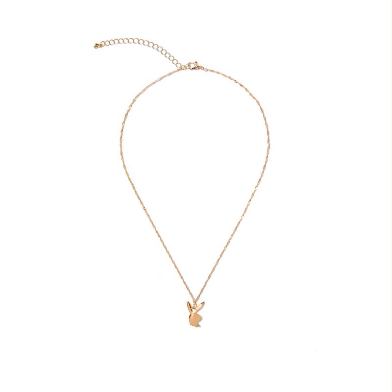 Joyería Playboy Rabbit Head Necklace Mujer Dorados | 1690-DMVCJ