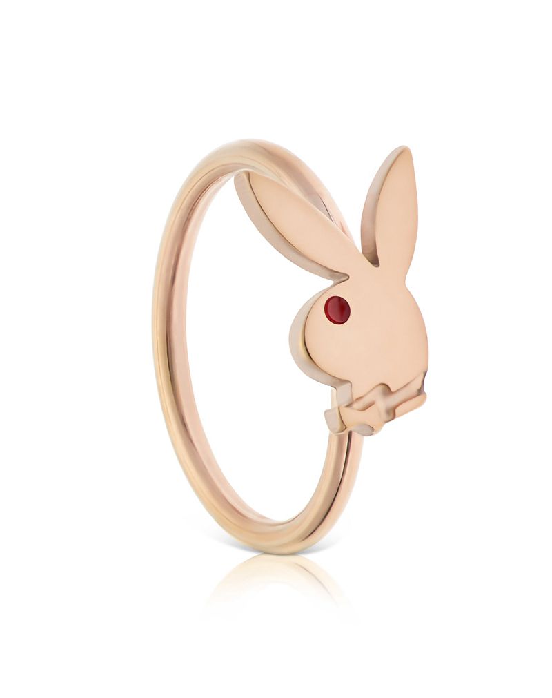 Joyería Playboy Rabbit Head Nose Ring Hombre Dorados | 2069-ZEDOB