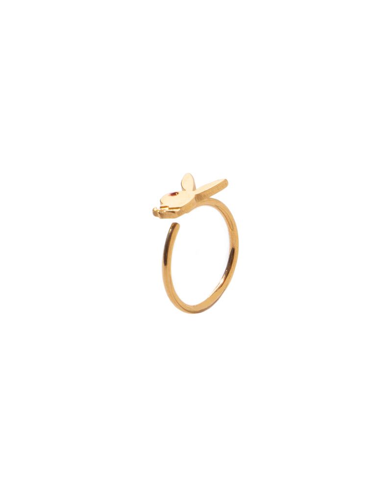 Joyería Playboy Rabbit Head Nose Ring Hombre Dorados | 2069-ZEDOB