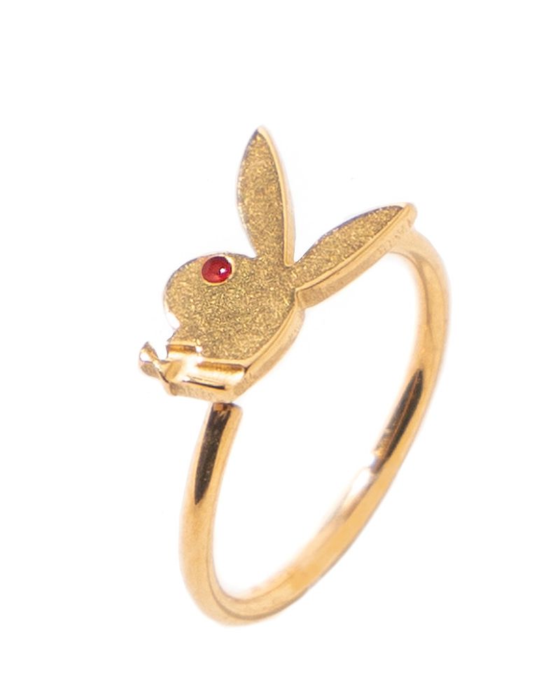 Joyería Playboy Rabbit Head Nose Ring Hombre Dorados | 2069-ZEDOB