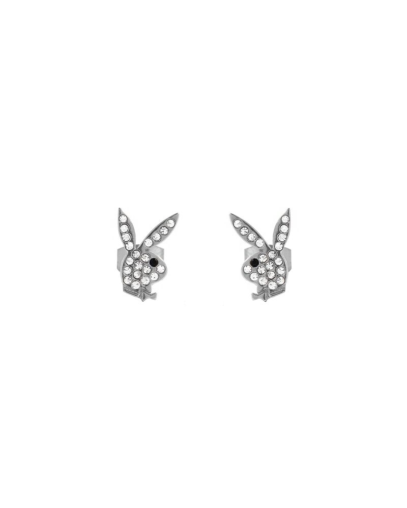 Joyería Playboy Rabbit Head Pave Stud Earrings Mujer Dorados | 1629-ADGCK