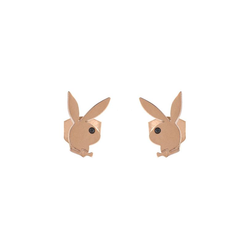 Joyería Playboy Rabbit Head Stud Earrings Mujer Plateados | 1849-QSALV