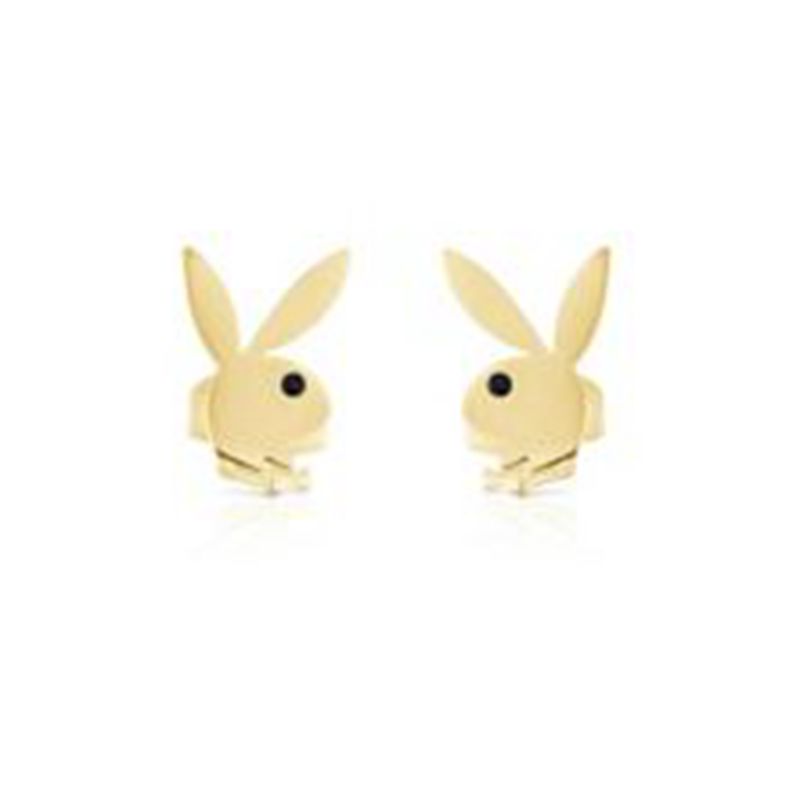 Joyería Playboy Rabbit Head Stud Earrings Mujer Plateados | 1849-QSALV