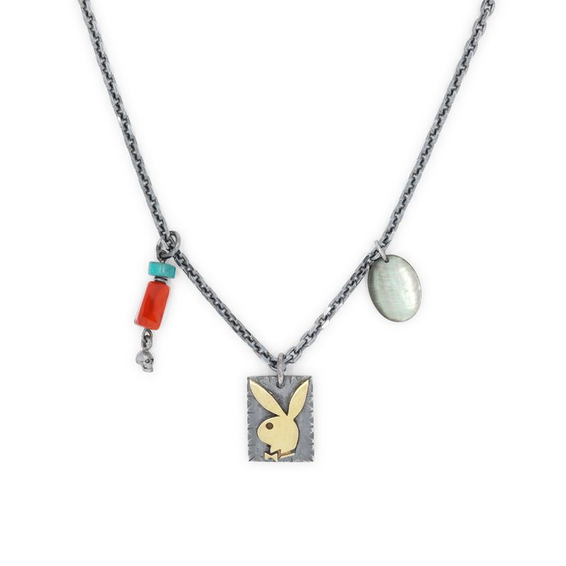 Joyería Playboy X The Great Frog Souvenir Pendant Hombre Grises | 9042-ADIQC