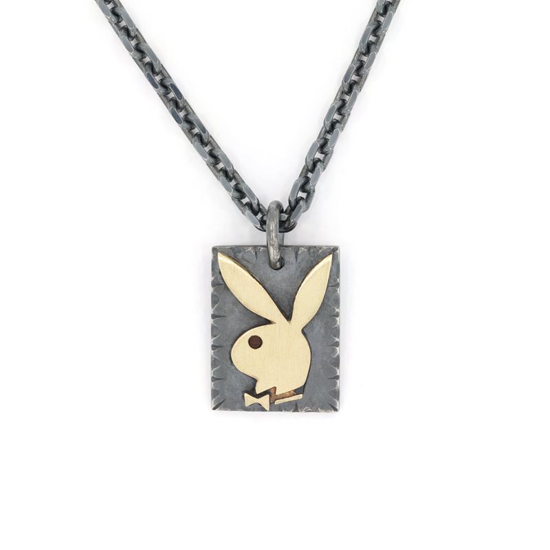 Joyería Playboy X The Great Frog Souvenir Pendant Hombre Grises | 9042-ADIQC