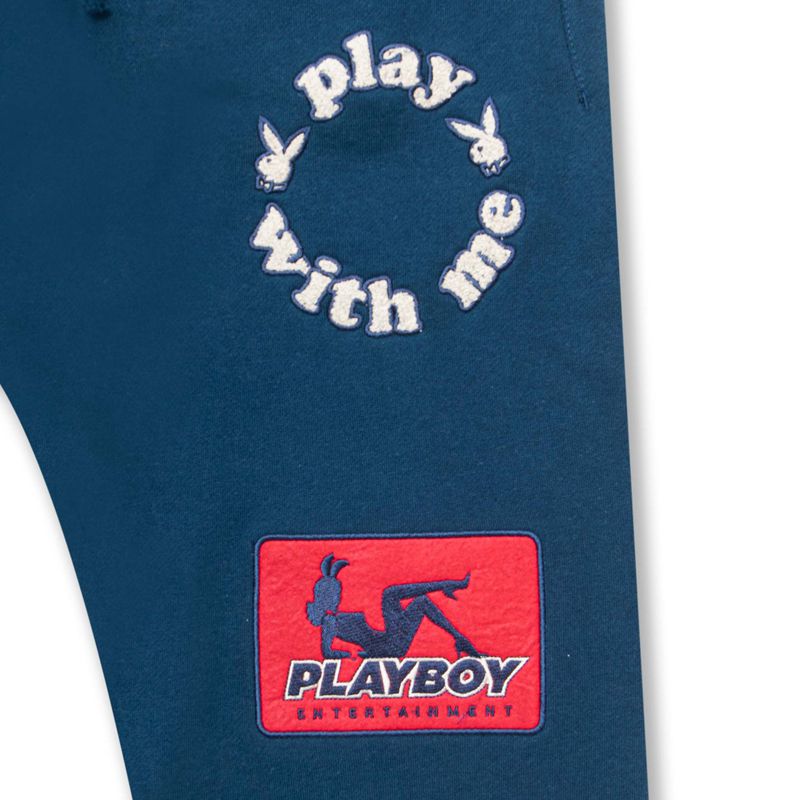 Pantalones Deportivos Playboy Championship Sweatpant Hombre Azul Marino | 0762-SPKFC