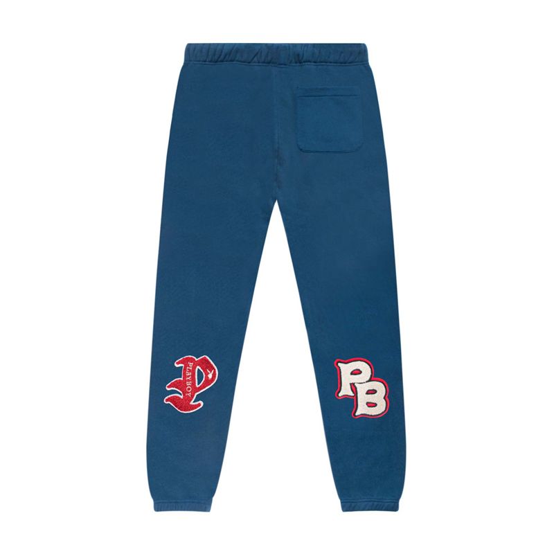 Pantalones Deportivos Playboy Championship Sweatpant Hombre Azul Marino | 0762-SPKFC