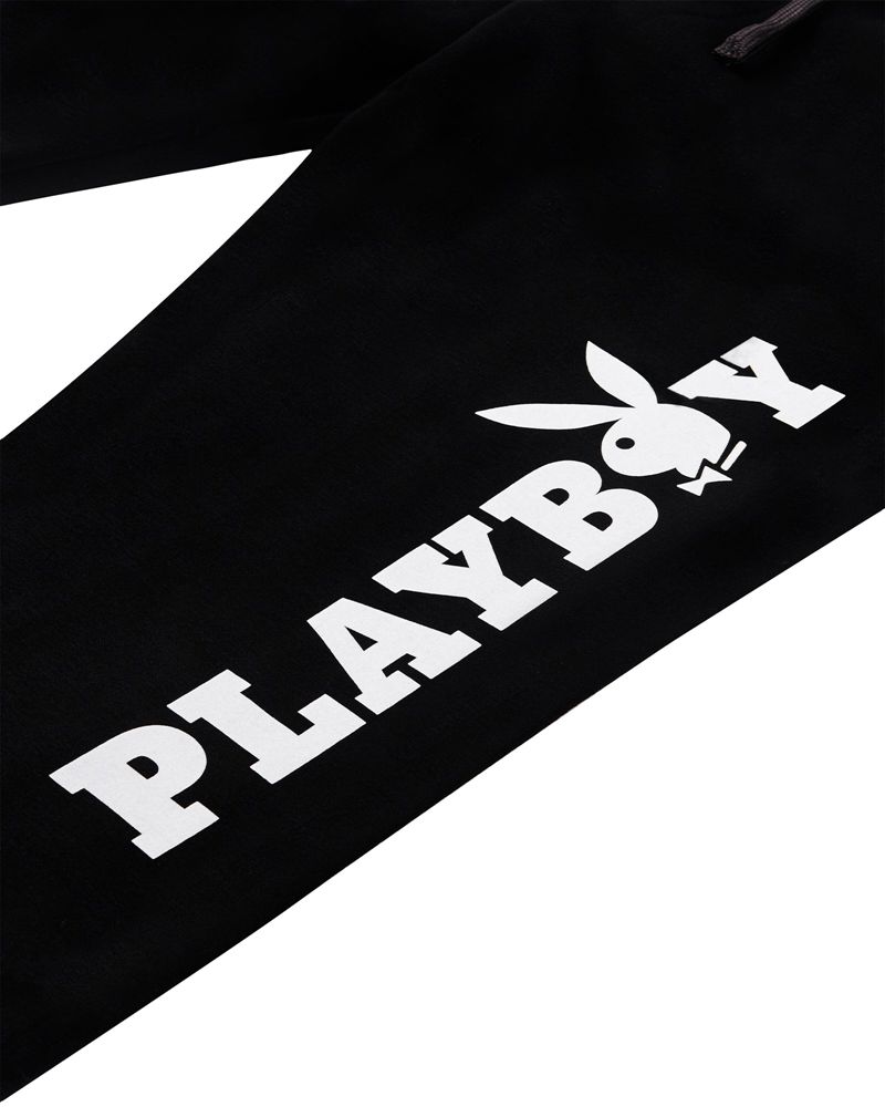 Pantalones Deportivos Playboy Masthead Jogger Hombre Negros Blancos | 3152-MWXIT