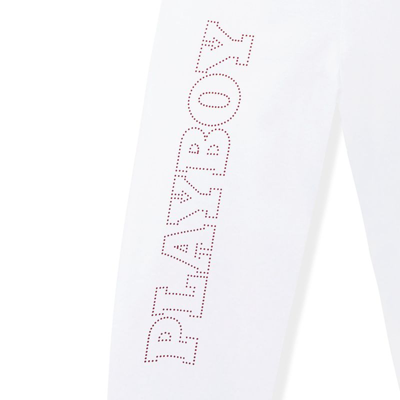 Pantalones Deportivos Playboy Masthead Washed Hombre Blancos Rojos | 5240-NEVSP