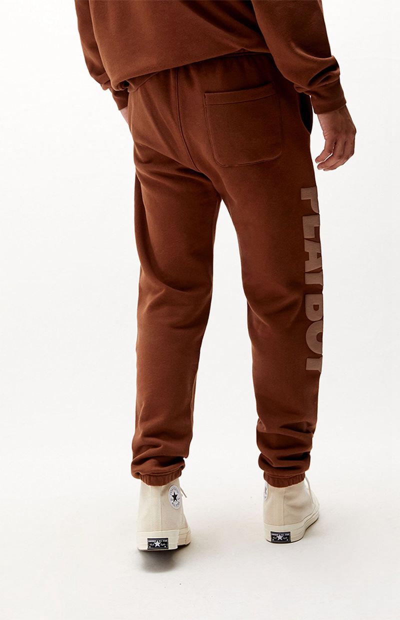 Pantalones Deportivos Playboy Pacsun Haus Hombre Vino | 1983-PXDBU