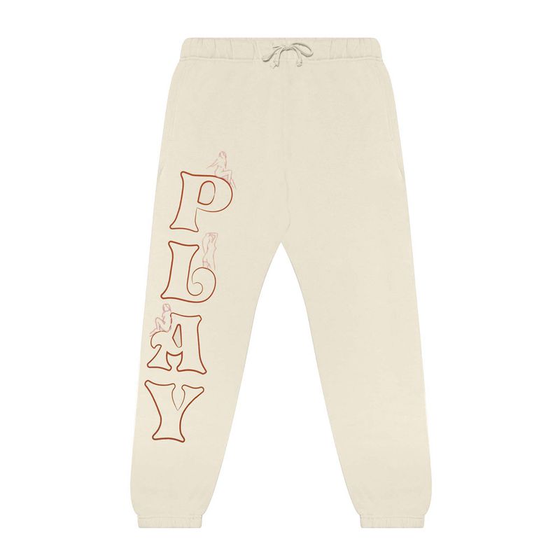 Pantalones Deportivos Playboy Play Hombre Blancos | 8915-BEWFN