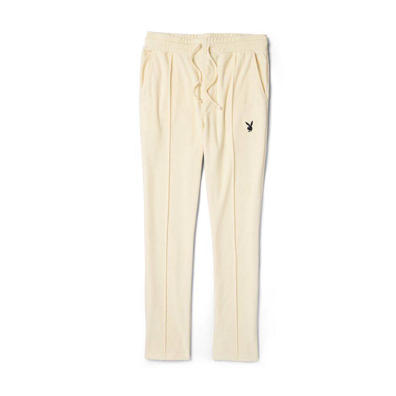 Pantalones Deportivos Playboy Terry Sweatpant Hombre Blancos | 7432-FKPUT