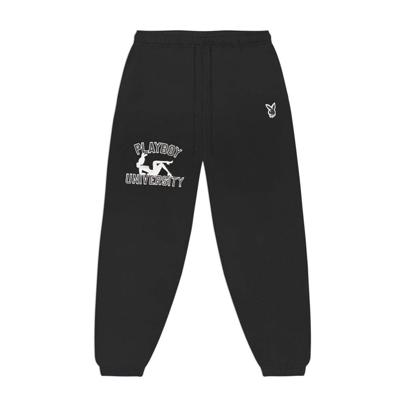 Pantalones Deportivos Playboy University Hombre Negros | 2147-HYJAK