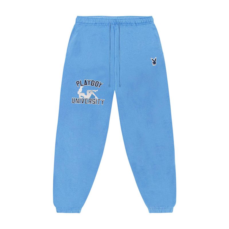 Pantalones Deportivos Playboy University Hombre Azules | 2307-TSLPM