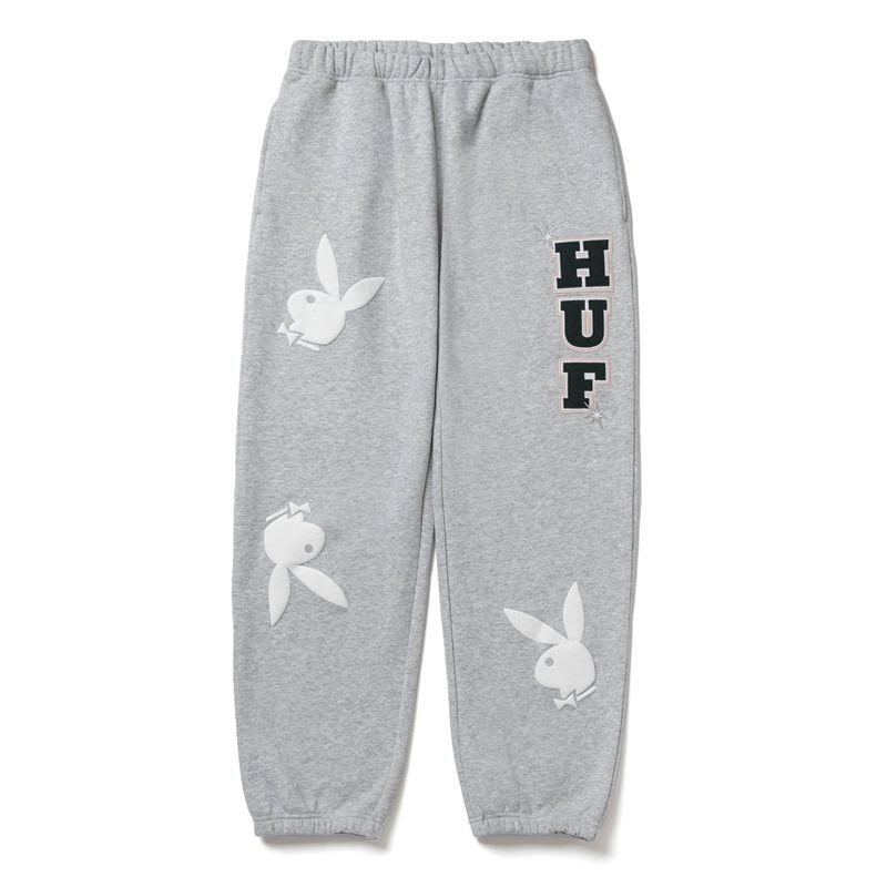 Pantalones Deportivos Playboy X Huf Rabbit Head Hombre Negros | 7126-BSGIK